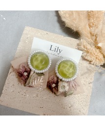 【Lily accessory】インド刺繡ピアス(MA)