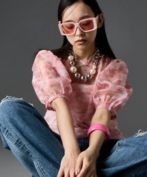 GEVS. | フラワープリントシアーブラウス＜大きいサイズ有＞GEVS.(シャツ/ブラウス)