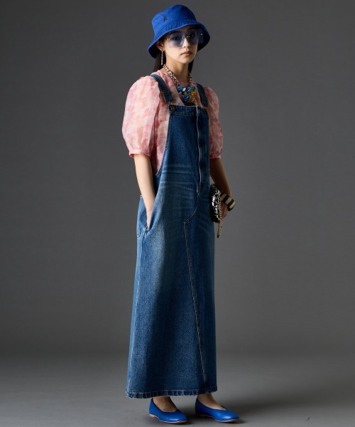 GEVS.（ジェイヴィス）の「フラワープリントシアーブラウス＜大きいサイズ有＞GEVS.（シャツ/ブラウス・レディース・ピンク系/ブルー系・3L/LL/L/M/5L/4L）」の13枚目の写真