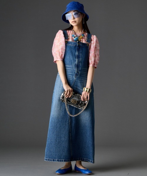 GEVS.（ジェイヴィス）の「フラワープリントシアーブラウス＜大きいサイズ有＞GEVS.（シャツ/ブラウス・レディース・ピンク系/ブルー系・3L/LL/L/M/5L/4L）」の15枚目の写真