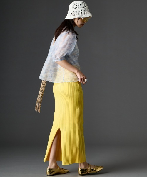 GEVS.（ジェイヴィス）の「フラワープリントシアーブラウス＜大きいサイズ有＞GEVS.（シャツ/ブラウス・レディース・ピンク系/ブルー系・3L/LL/L/M/5L/4L）」の16枚目の写真