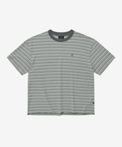 COVERNAT（カバーナット）の「[SOOBIN着用] MULTI STRIPE T-SHIRT（Tシャツ/カットソー・メンズ・アイボリー/グレー/ブルー・X-LARGE/LARGE/MEDIUM/SMALL/X-SMALL）」の6枚目の写真