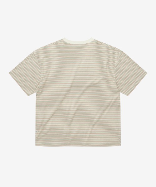 COVERNAT（カバーナット）の「[SOOBIN着用] MULTI STRIPE T-SHIRT（Tシャツ/カットソー・メンズ・アイボリー/グレー/ブルー・X-LARGE/LARGE/MEDIUM/SMALL/X-SMALL）」の5枚目の写真