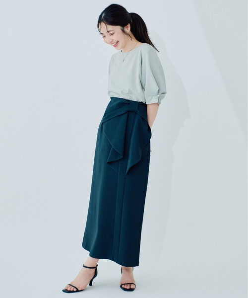 natural couture(ナチュラルクチュール)の「パール付きタックスリーブブラウス(シャツ/ブラウス・レディース・ライトグレー/その他1/ミント/ネイビー/オレンジ系その他/オフホワイト/ブルー/グリーン・FREE)」の18枚目の写真
