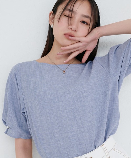 natural couture(ナチュラルクチュール)の「パール付きタックスリーブブラウス(シャツ/ブラウス・レディース・ライトグレー/その他1/ミント/ネイビー/オレンジ系その他/オフホワイト/ブルー/グリーン・FREE)」の20枚目の写真