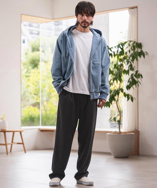 CAMBIO(カンビオ)の「mp14940- カルゼワイドパンツ(HLCM0259)(その他パンツ・メンズ・ネイビー/ブラック・S/M/L)」の6枚目の写真