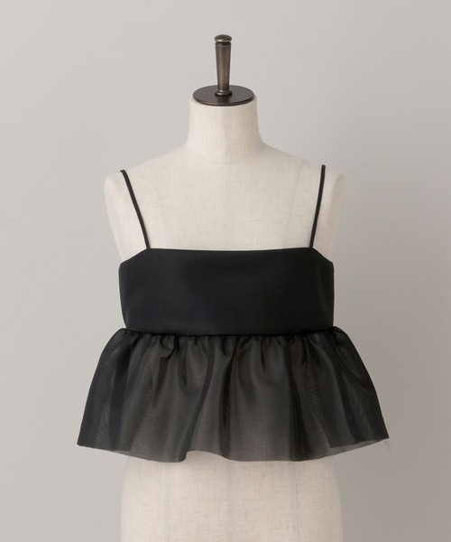 A part by(アパートバイ)の「ダブルラッセルキャミ(シャツ/ブラウス・レディース・オフホワイト/ブラック・FREE)」の2枚目の写真