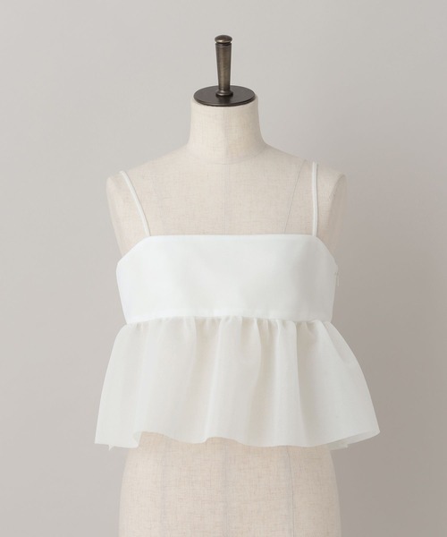 A part by(アパートバイ)の「ダブルラッセルキャミ(シャツ/ブラウス・レディース・オフホワイト/ブラック・FREE)」の3枚目の写真