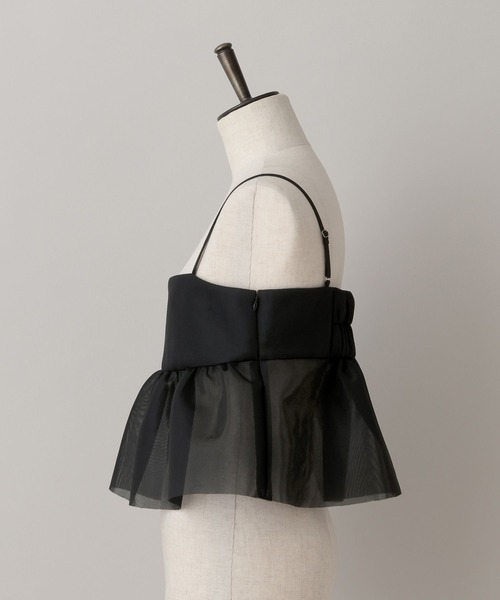 A part by(アパートバイ)の「ダブルラッセルキャミ(シャツ/ブラウス・レディース・オフホワイト/ブラック・FREE)」の6枚目の写真