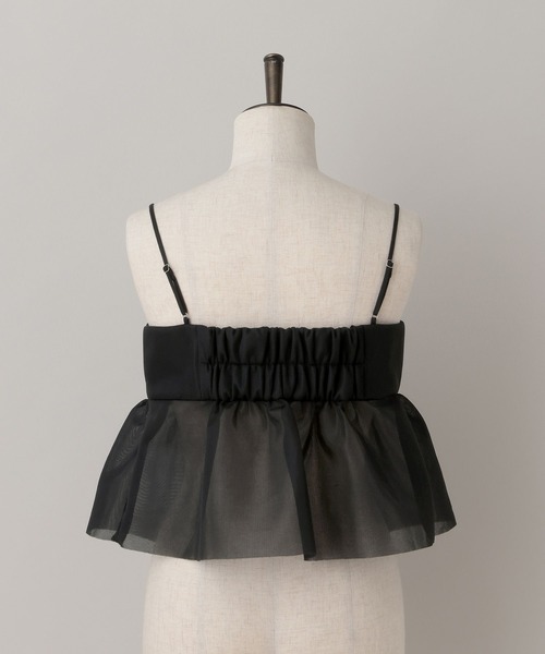 A part by(アパートバイ)の「ダブルラッセルキャミ(シャツ/ブラウス・レディース・オフホワイト/ブラック・FREE)」の7枚目の写真