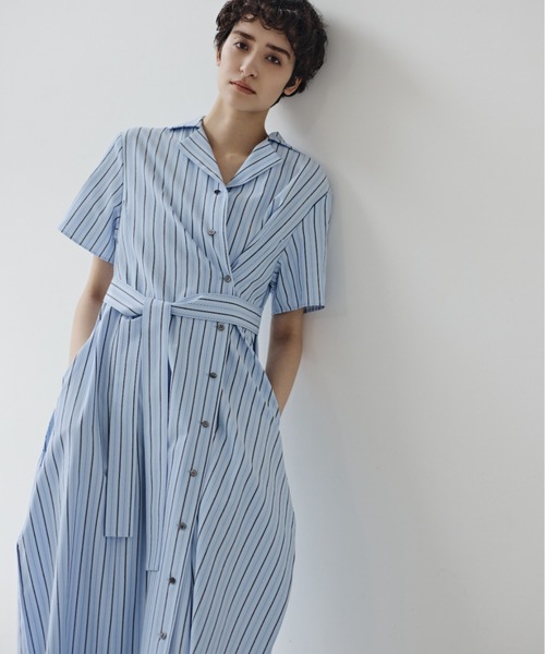ADORE（アドーア）の「◆ミックスストライプワンピース（ワンピース・レディース・ブルー/ベージュ・38）」の19枚目の写真