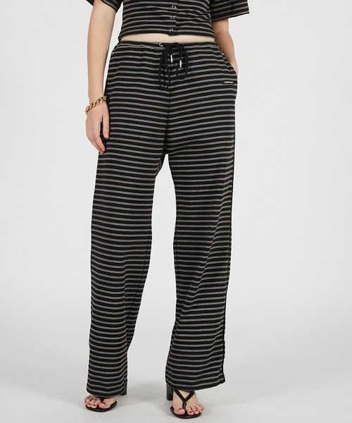 PRANK PROJECT（プランクプロジェクト）の「【2026Summer Pre-Order】ボーダーイージーパンツ / Border Easy Pants（その他パンツ・レディース・グレー/ブラック・36/38）」の4枚目の写真