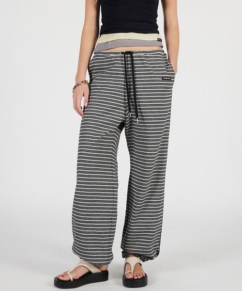 PRANK PROJECT（プランクプロジェクト）の「【2026Summer Pre-Order】ボーダーイージーパンツ / Border Easy Pants（その他パンツ・レディース・グレー/ブラック・36/38）」の5枚目の写真