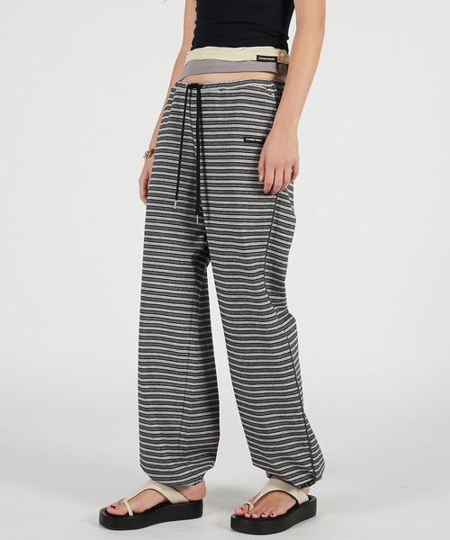 PRANK PROJECT（プランクプロジェクト）の「【2026Summer Pre-Order】ボーダーイージーパンツ / Border Easy Pants（その他パンツ・レディース・グレー/ブラック・36/38）」の11枚目の写真