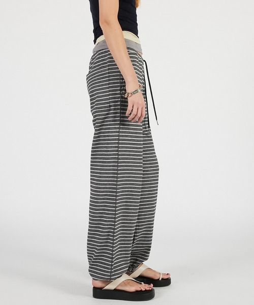 PRANK PROJECT（プランクプロジェクト）の「【2026Summer Pre-Order】ボーダーイージーパンツ / Border Easy Pants（その他パンツ・レディース・グレー/ブラック・36/38）」の13枚目の写真