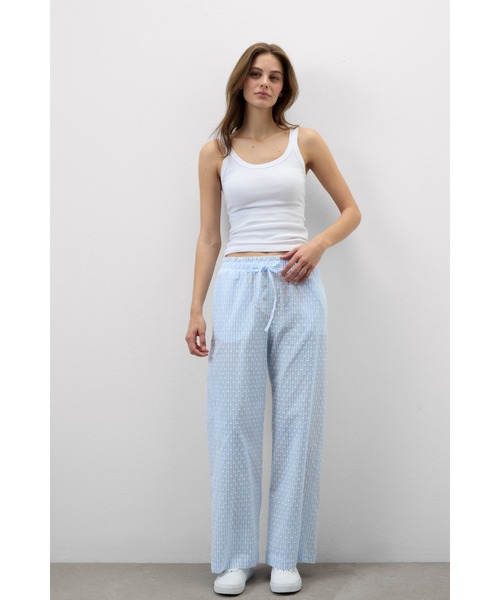Intimissimi 新品パジャマ Romantic Stripes プリュムティ コットンクロス パンツ（ルームウェア