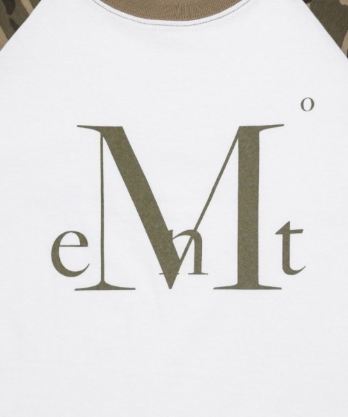 MUCENT(ムセント)の「A'GEM/9 × .kom 『MUCENT/ムーセント』JUG CAMO RAGLAN HALF TEE/ ジャグカモラグラン半袖クロップTシャツ(Tシャツ/カットソー・レディース・ブラック/ホワイト・FREE)」の7枚目の写真