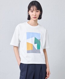 ジオメトリックプリントTシャツ