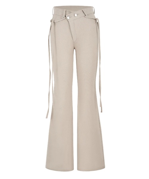 Ribbon Straight Flare Denim Pants（デニムパンツ）｜andwang