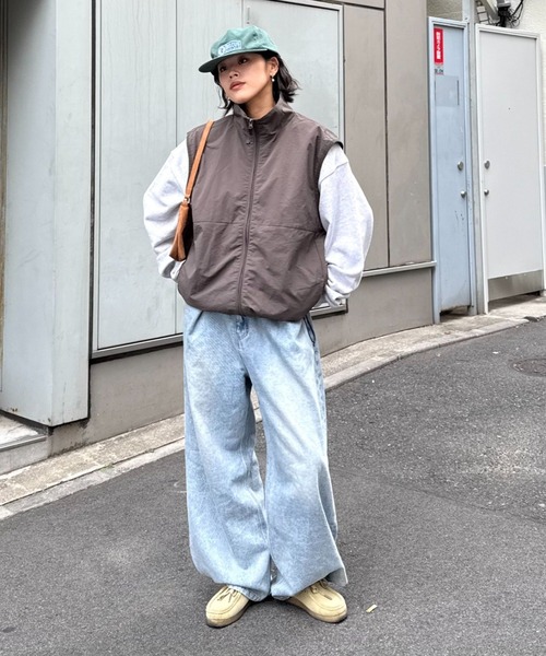 CIAOPANIC TYPY(チャオパニックティピー)の「【WEB限定】【ユニセックス】撥水ドロストナイロンベスト(ベスト・メンズ・チャコールグレー/ブラック・MEDIUM/X-LARGE/LARGE)」の6枚目の写真