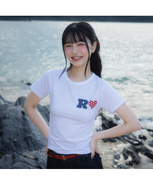 Dot Heart Cotton T-Shirt [Ivory]