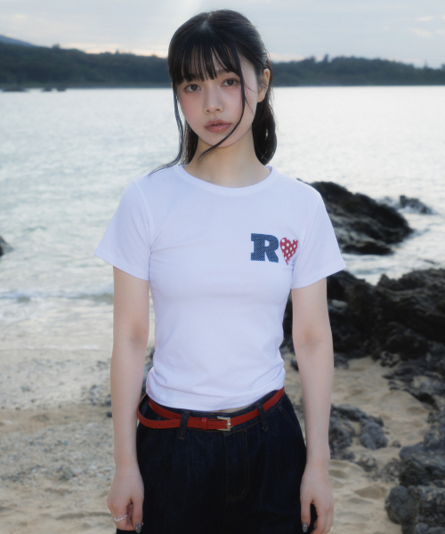 ROSEFRANTZ（ロゼフランツ）の「Dot Heart Cotton T-Shirt [Ivory]（Tシャツ/カットソー・レディース・アイボリー・SMALL/MEDIUM）」の2枚目の写真