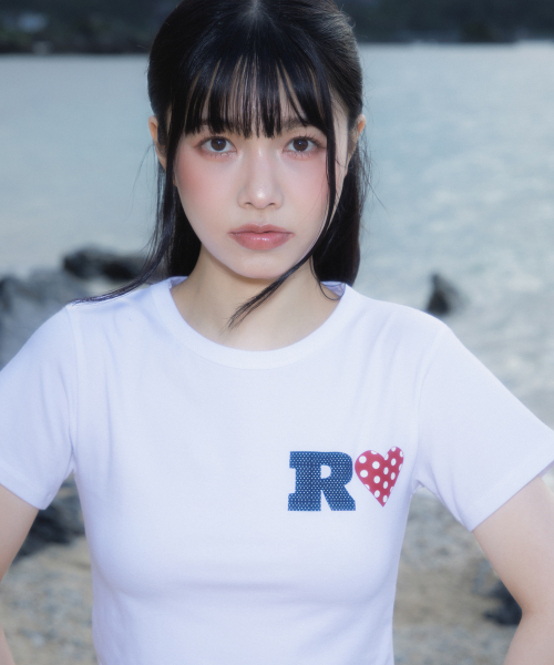 ROSEFRANTZ（ロゼフランツ）の「Dot Heart Cotton T-Shirt [Ivory]（Tシャツ/カットソー・レディース・アイボリー・SMALL/MEDIUM）」の4枚目の写真