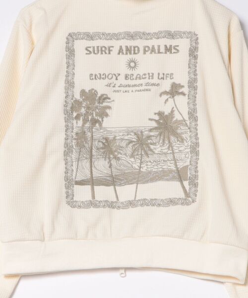 Kahiko(カヒコ)の「【Kahiko】SURF&Palms キカウアジップアップパーカー(パーカー・レディース・チャコール/カーキ/ホワイト・FREE)」の7枚目の写真