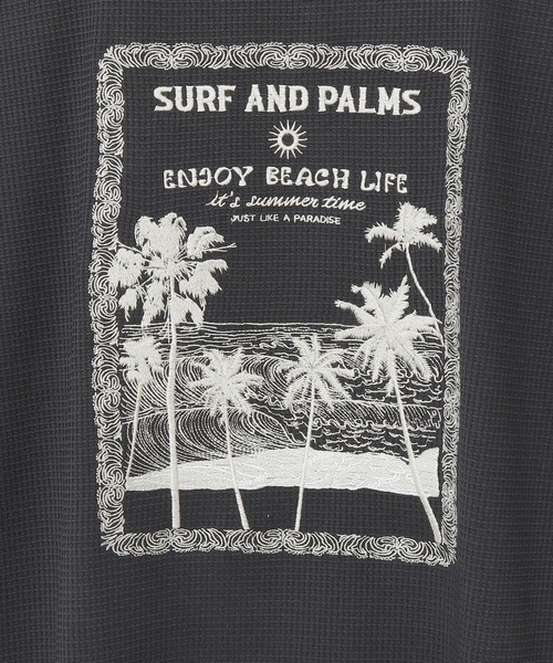 Kahiko(カヒコ)の「【Kahiko】SURF&Palms キカウアジップアップパーカー(パーカー・レディース・チャコール/カーキ/ホワイト・FREE)」の4枚目の写真