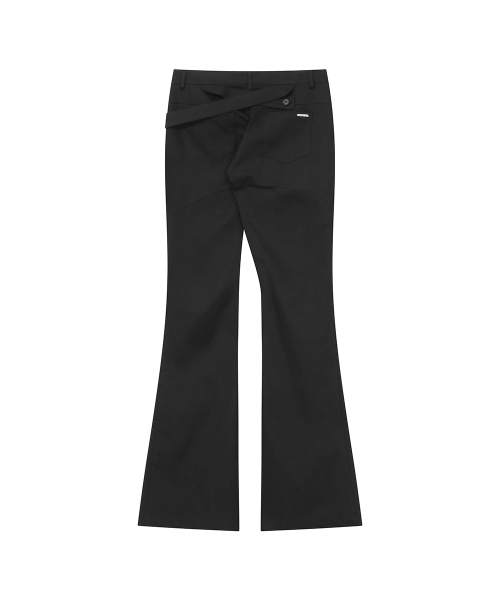 Miseki SEOUL(ミセキソウル)の「Diagonal strap bootcut pants BLACK(その他パンツ・レディース・その他・1/2/3)」の3枚目の写真