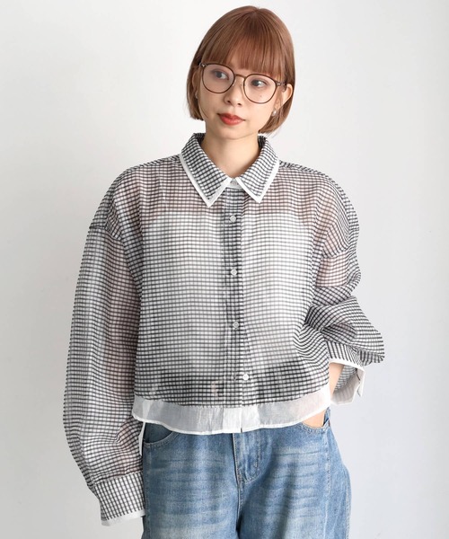 tiptop(ティップトップ)の「シアーレイヤードシャツ(シャツ/ブラウス・レディース・ホワイト系その他2/ブルー系その他2/ホワイト系その他/ブルー系その他・LONG/SHORT)」の8枚目の写真