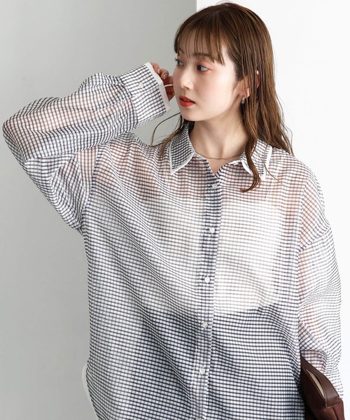 tiptop(ティップトップ)の「シアーレイヤードシャツ(シャツ/ブラウス・レディース・ホワイト系その他2/ブルー系その他2/ホワイト系その他/ブルー系その他・LONG/SHORT)」の15枚目の写真