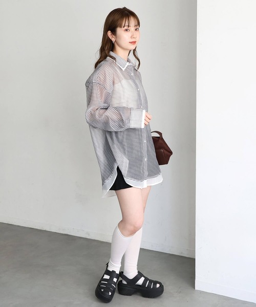 tiptop(ティップトップ)の「シアーレイヤードシャツ(シャツ/ブラウス・レディース・ホワイト系その他2/ブルー系その他2/ホワイト系その他/ブルー系その他・LONG/SHORT)」の17枚目の写真