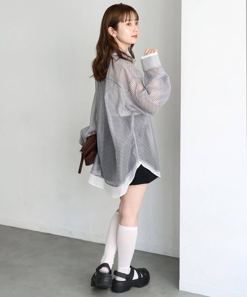 tiptop(ティップトップ)の「シアーレイヤードシャツ(シャツ/ブラウス・レディース・ホワイト系その他2/ブルー系その他2/ホワイト系その他/ブルー系その他・LONG/SHORT)」の21枚目の写真