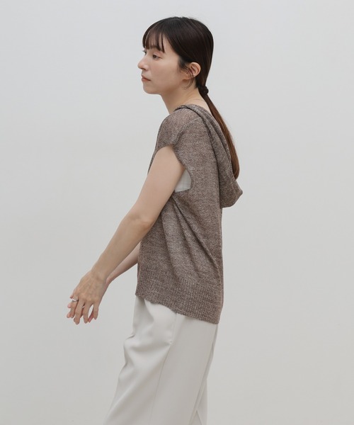 select MOCA（セレクトモカ）の「フードデザインノースリーブサマーニット（ニット/セーター・レディース・チャコールグレー/ブラウン/アイボリー・FREE）」の20枚目の写真
