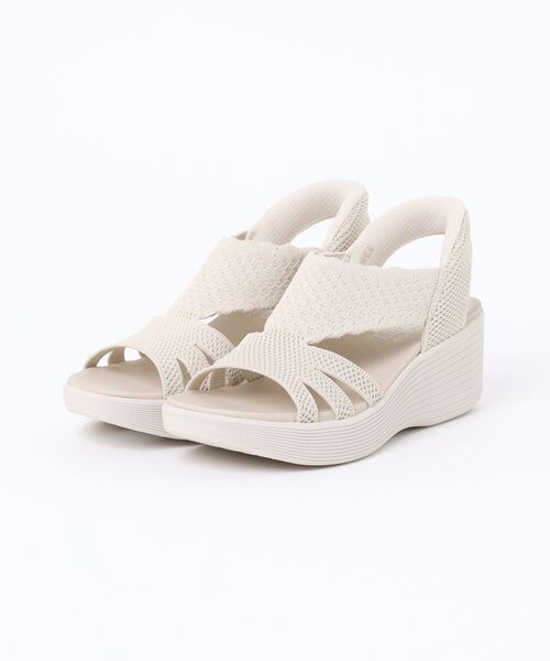 SKECHERS(スケッチャーズ)の「【SKECHERS】スケッチャーズ SLIP-INS:PARALLEL LITE - SUMMER INVITE(スリップインズ:パラレル ライト - サマー インバイト)120012(サンダル・レディース・ナチュラル/モカ/ブラック×ブラック/ピンク系その他・25.0cm/24.0cm/23.0cm/22.0cm)」の3枚目の写真
