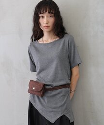 サイドギャザーコンパクトTシャツ