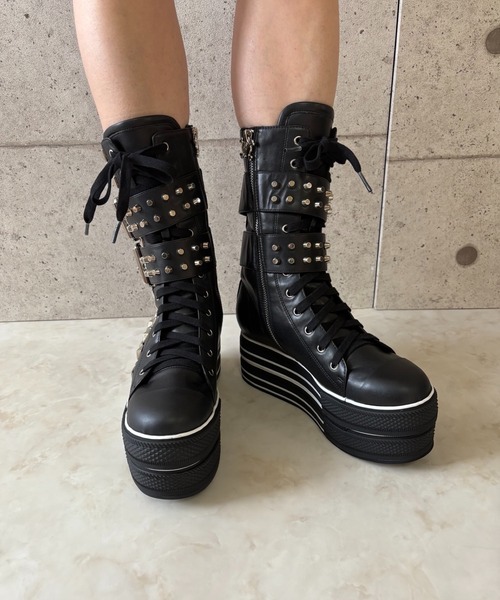 ダブルベルト パンクブーツ Charla Tedrick│Jeffrey Campbell