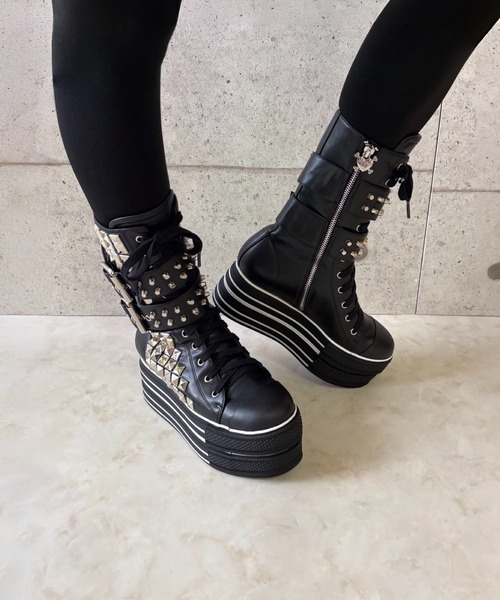 ダブルベルト パンクブーツ Charla Tedrick│Jeffrey Campbell