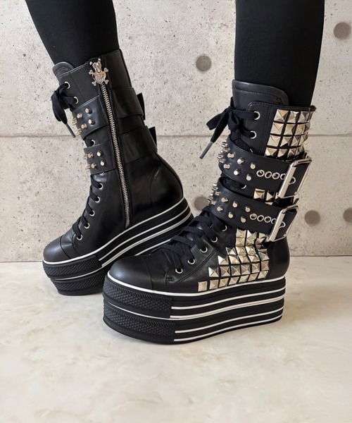 ダブルベルト パンクブーツ Charla Tedrick│Jeffrey Campbell