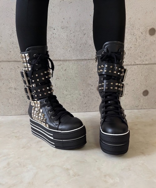 ダブルベルト パンクブーツ Charla Tedrick│Jeffrey Campbell