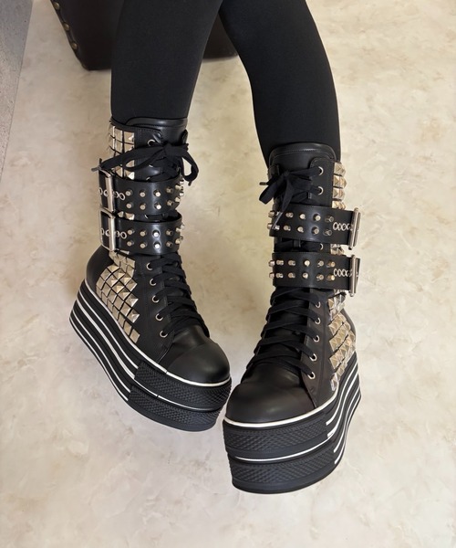 ダブルベルト パンクブーツ Charla Tedrick│Jeffrey Campbell