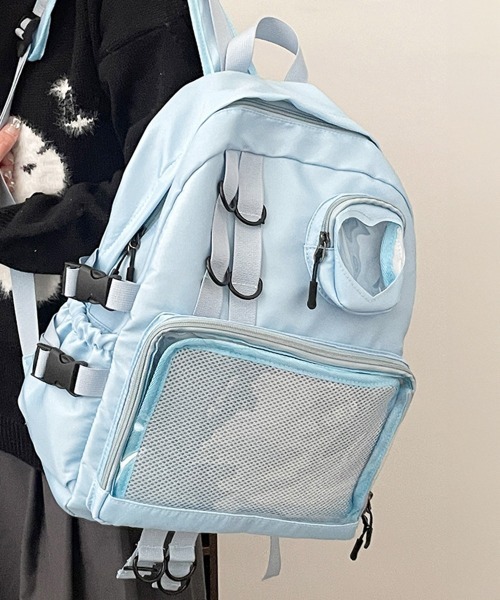 Miniministore(ミニミニストア)の「痛バッグ リュック A4 大容量 推し活(バックパック/リュック・レディース・ピンク/ブラック/アイボリー/ライトブルー・FREE)」の10枚目の写真