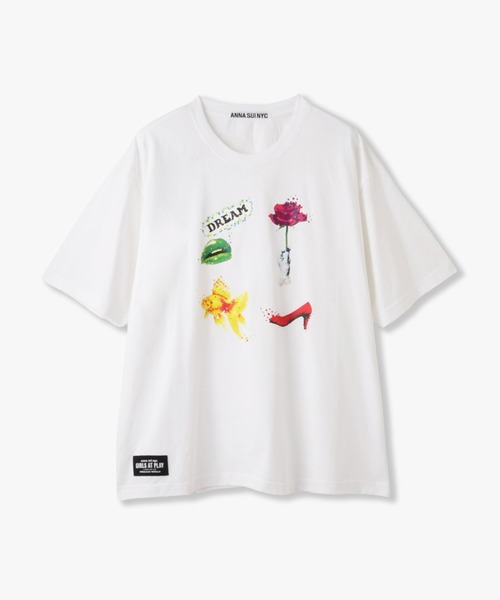 anna sui nyc(アナ スイ エヌ ワイ シー)の「SHIRACO プリントTシャツ(Tシャツ/カットソー・レディース・ホワイト/ブラック/ピンク・FREE)」の9枚目の写真