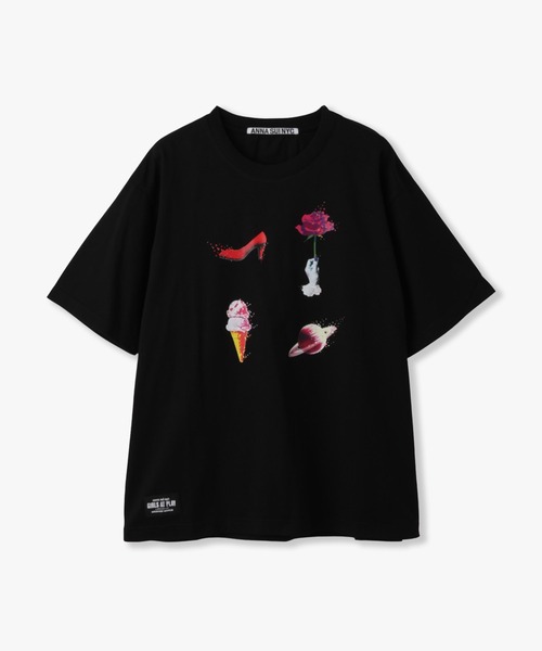 anna sui nyc(アナ スイ エヌ ワイ シー)の「SHIRACO プリントTシャツ(Tシャツ/カットソー・レディース・ホワイト/ブラック/ピンク・FREE)」の7枚目の写真