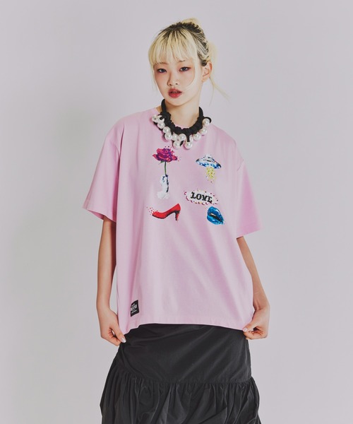 anna sui nyc(アナ スイ エヌ ワイ シー)の「SHIRACO プリントTシャツ(Tシャツ/カットソー・レディース・ホワイト/ブラック/ピンク・FREE)」の19枚目の写真