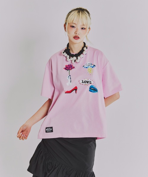 anna sui nyc(アナ スイ エヌ ワイ シー)の「SHIRACO プリントTシャツ(Tシャツ/カットソー・レディース・ホワイト/ブラック/ピンク・FREE)」の17枚目の写真