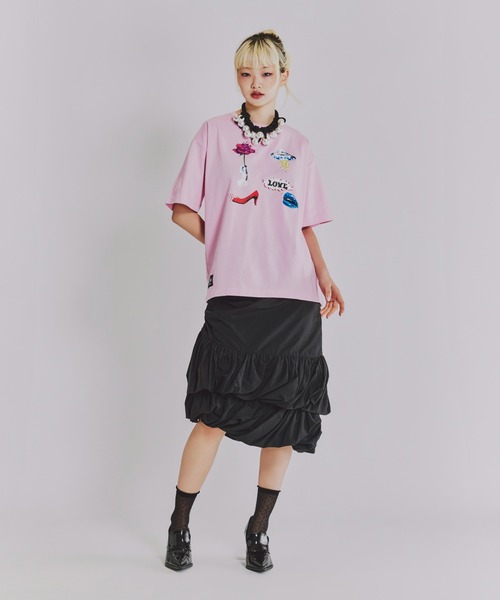 anna sui nyc(アナ スイ エヌ ワイ シー)の「SHIRACO プリントTシャツ(Tシャツ/カットソー・レディース・ホワイト/ブラック/ピンク・FREE)」の12枚目の写真