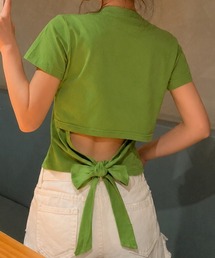 バックリボンコンパクトTシャツ