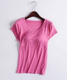 Tシャツ ルームウェア カップ付 ヨガウェア tsy013